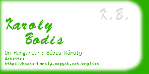 karoly bodis business card